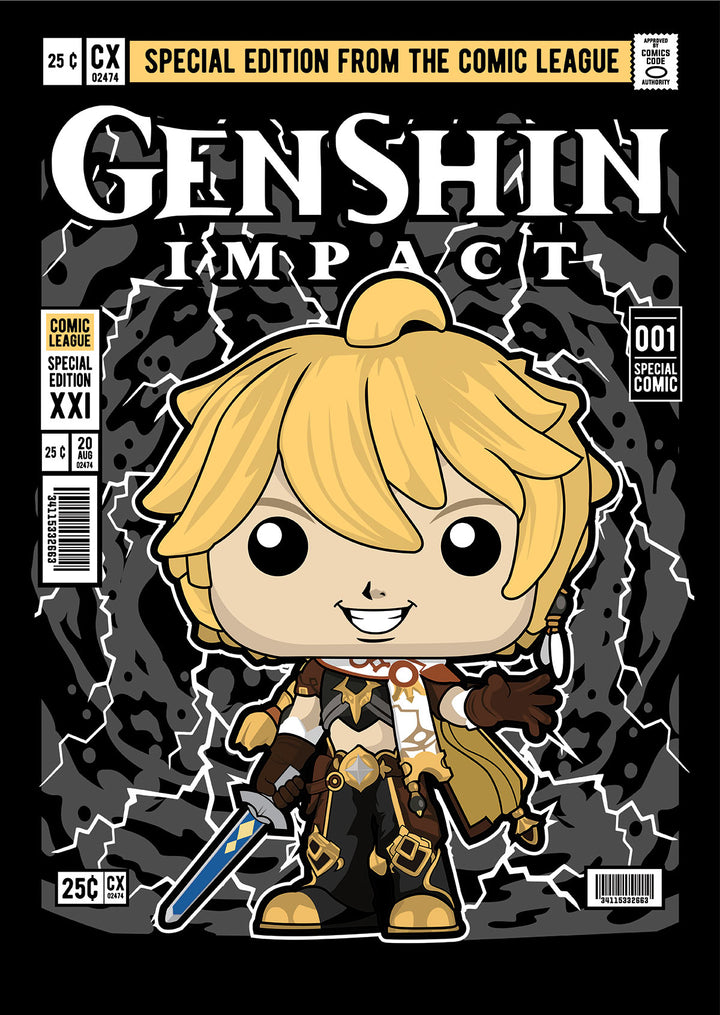 Aether Genshin Impact Pop Style