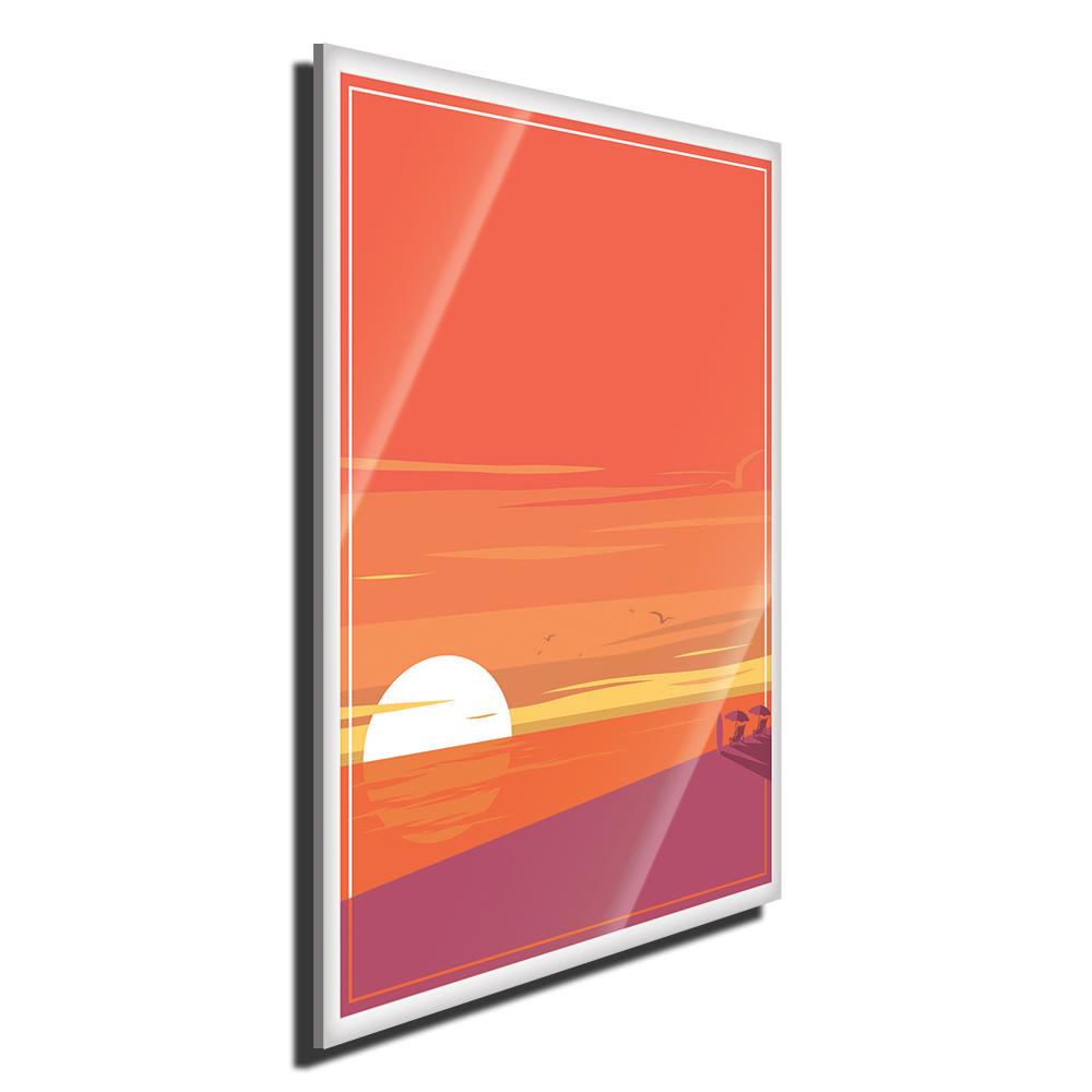 Beach Sunset Art Deco