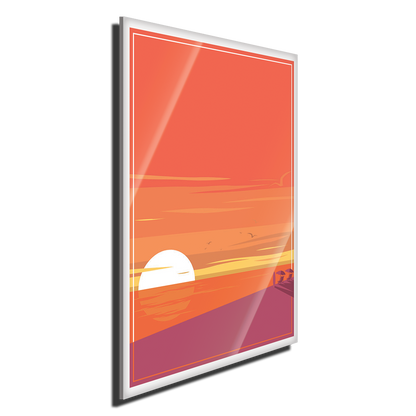 Beach Sunset Art Deco