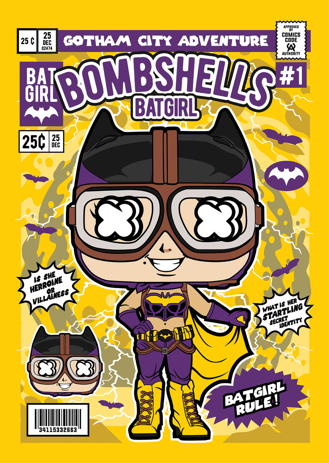 Bat Girl Bombshell Pop Style