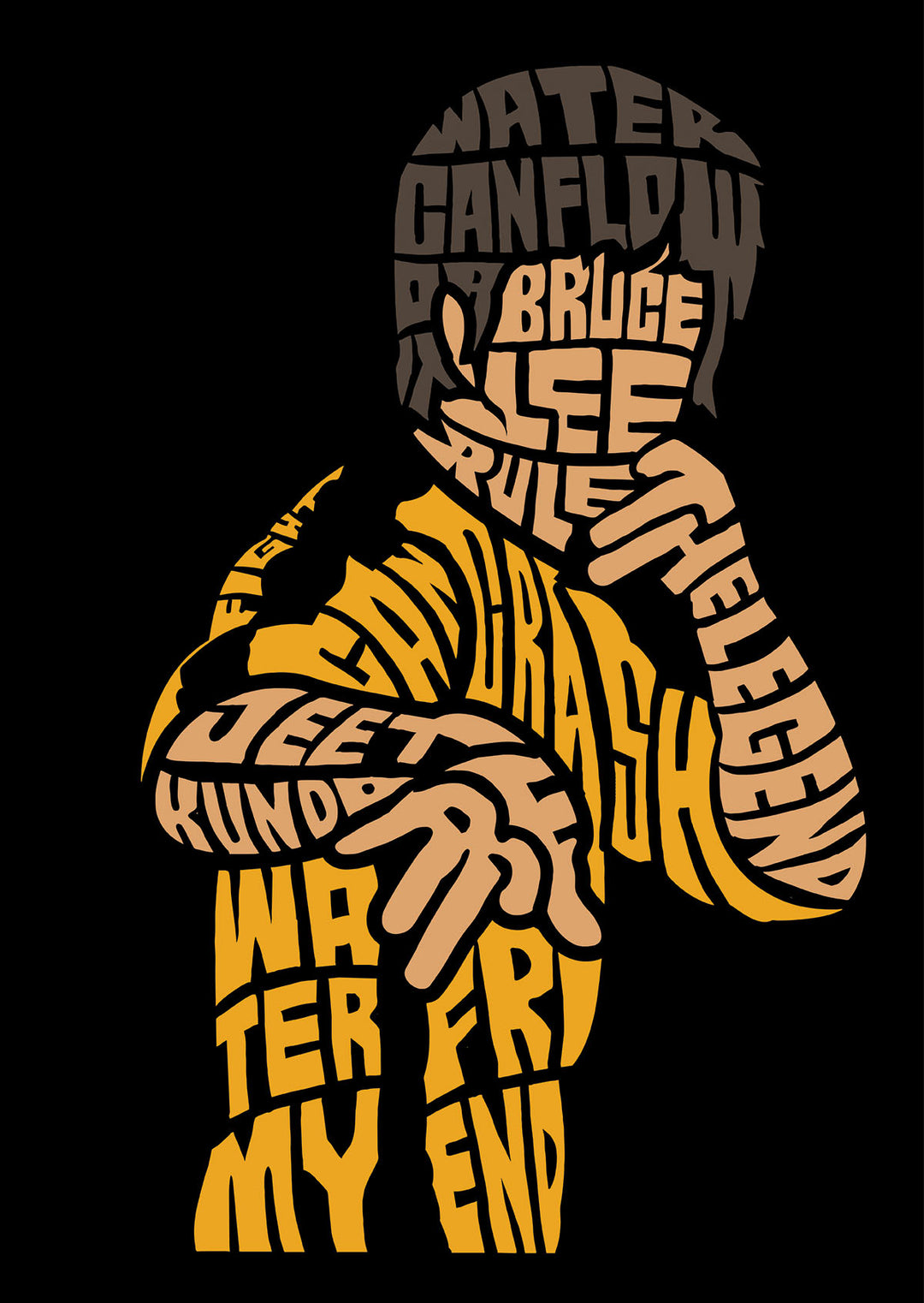 The Legendary Bruce Lee Calligram