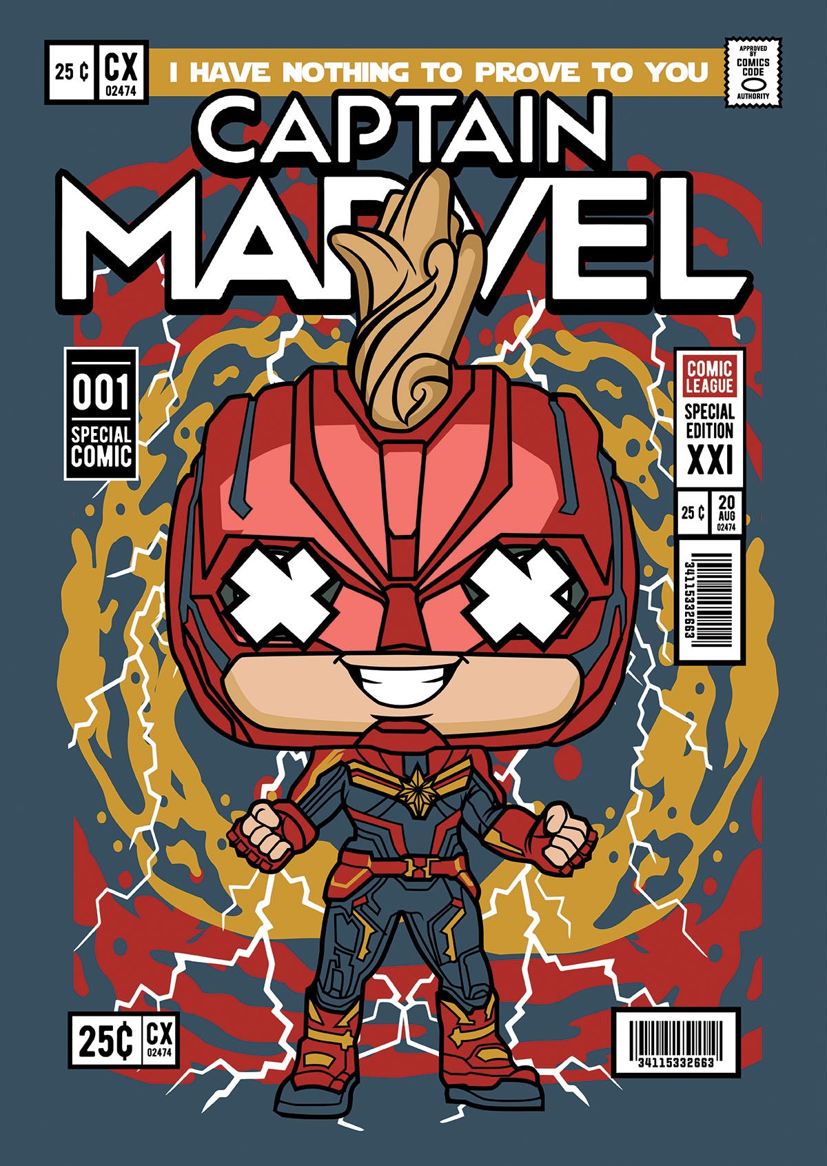 Captain Marvel Pop Style