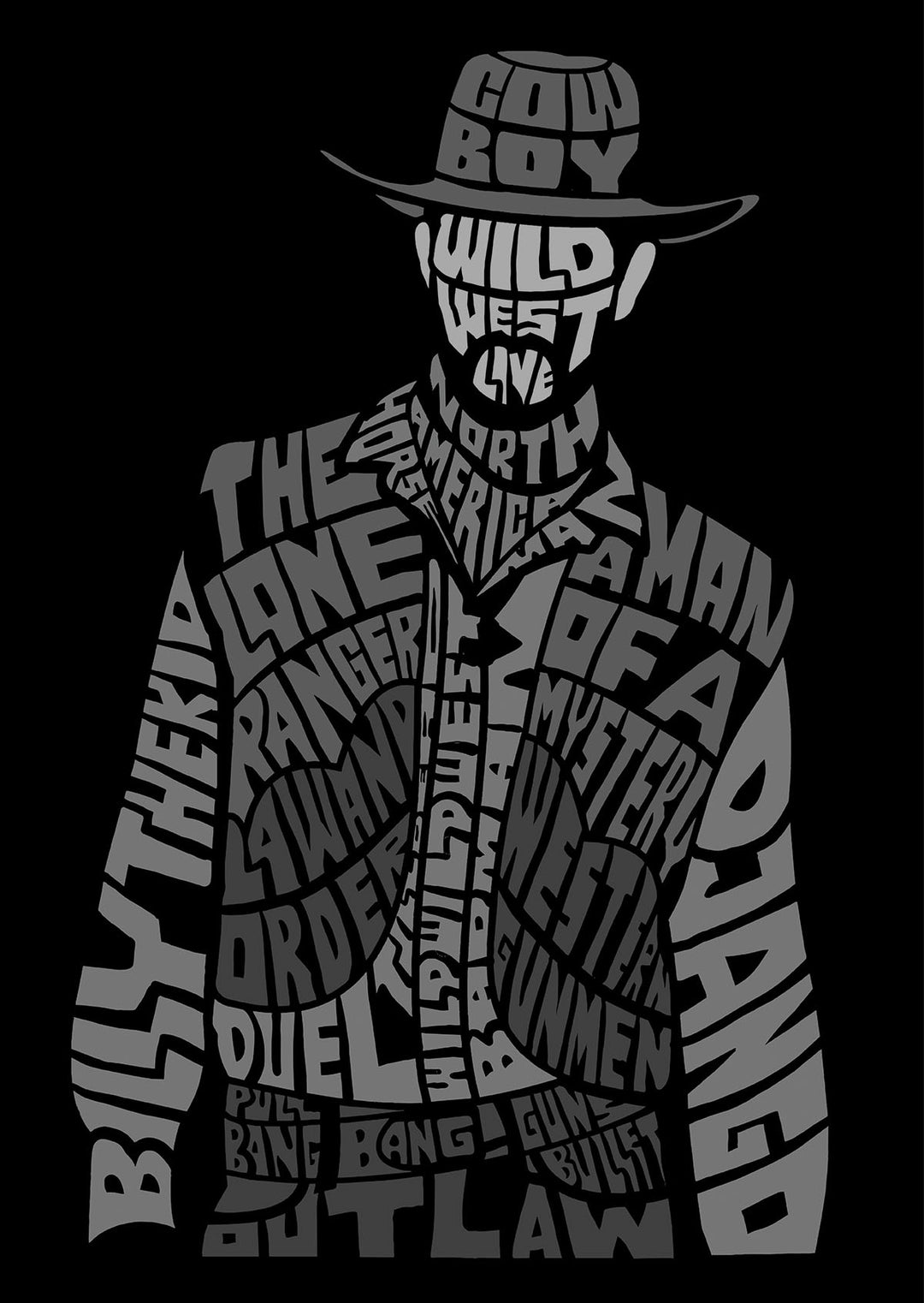 Cowboy Calligram