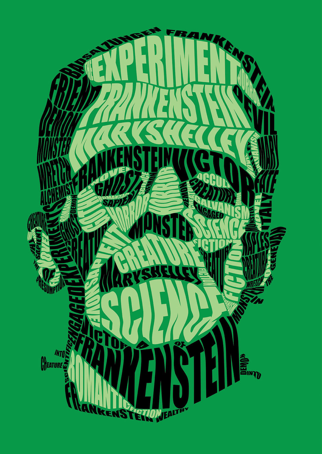 Frankenstein's Monster Calligram