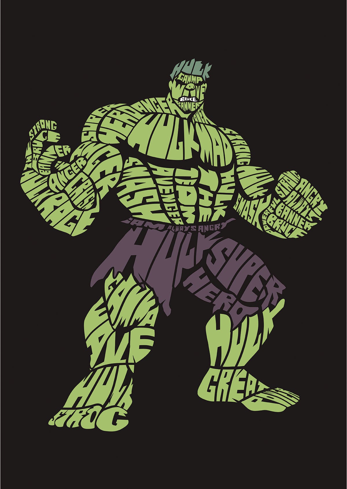The Hulk Calligram