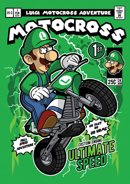 Luigi Motocross Pop Style