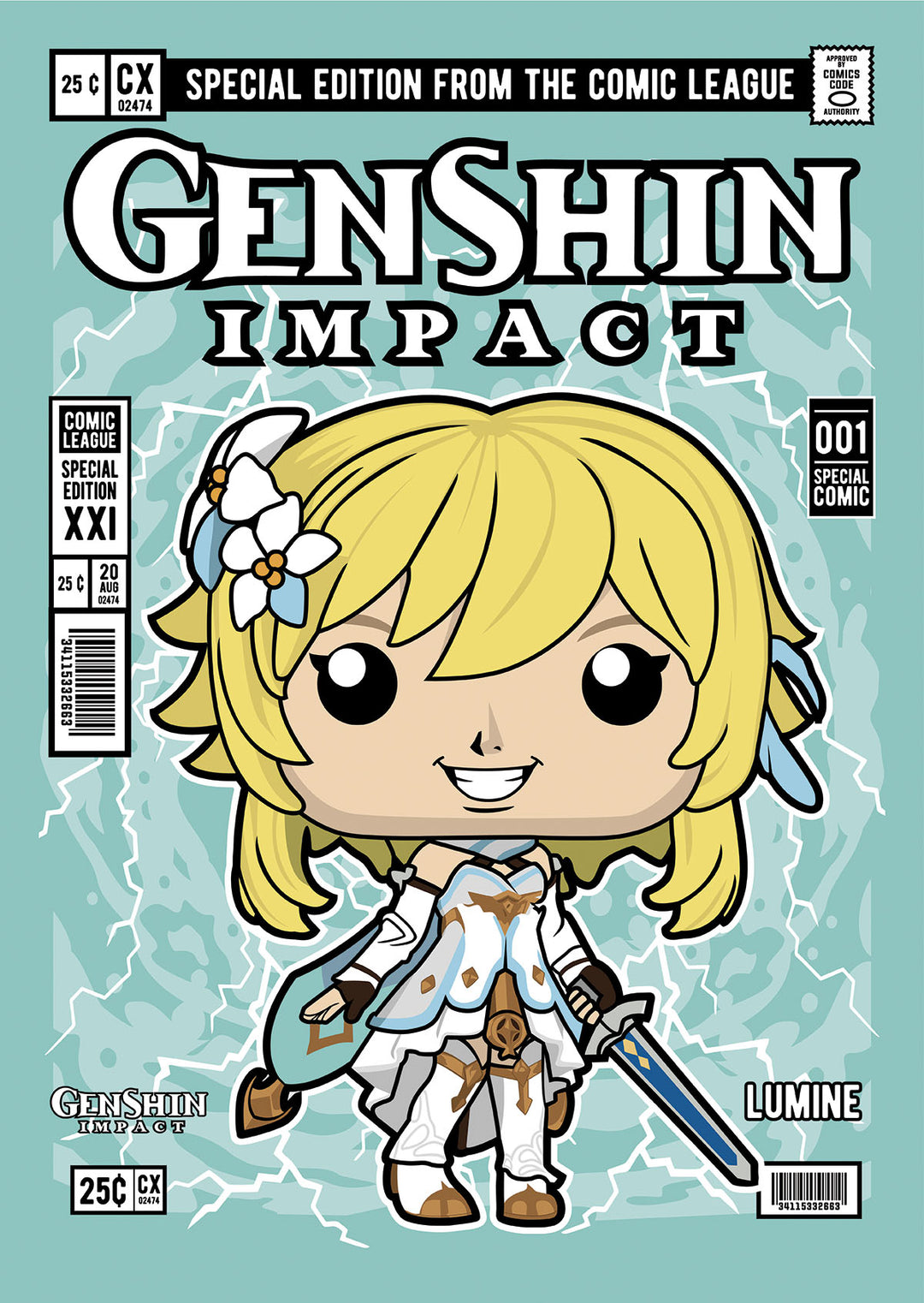 Lumine Genshin Impact Pop Style