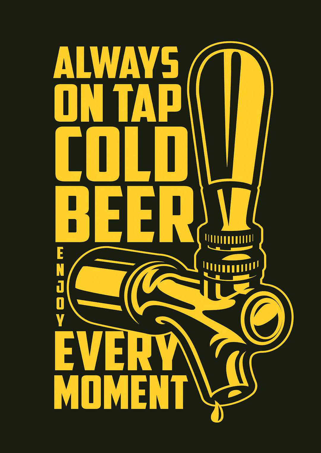 Always on Tap Black and Yellow