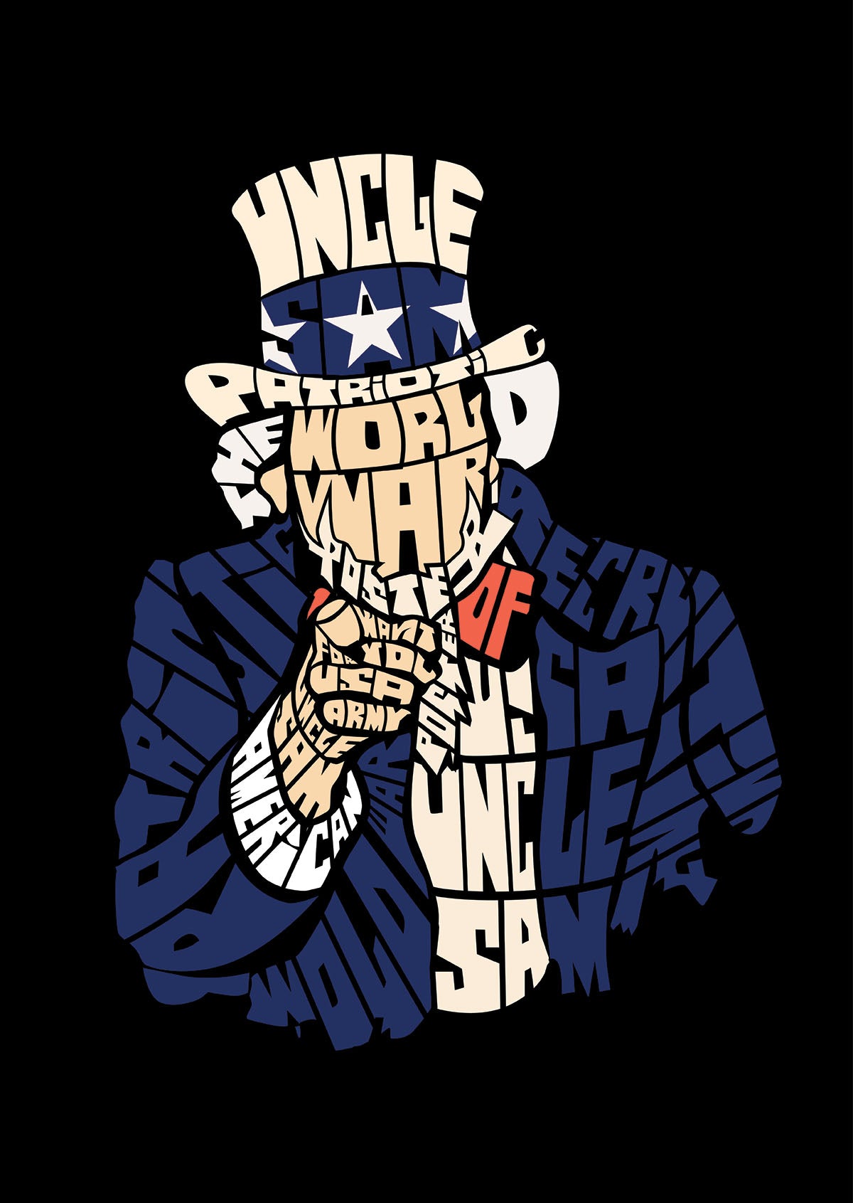 Uncle Sam Calligram