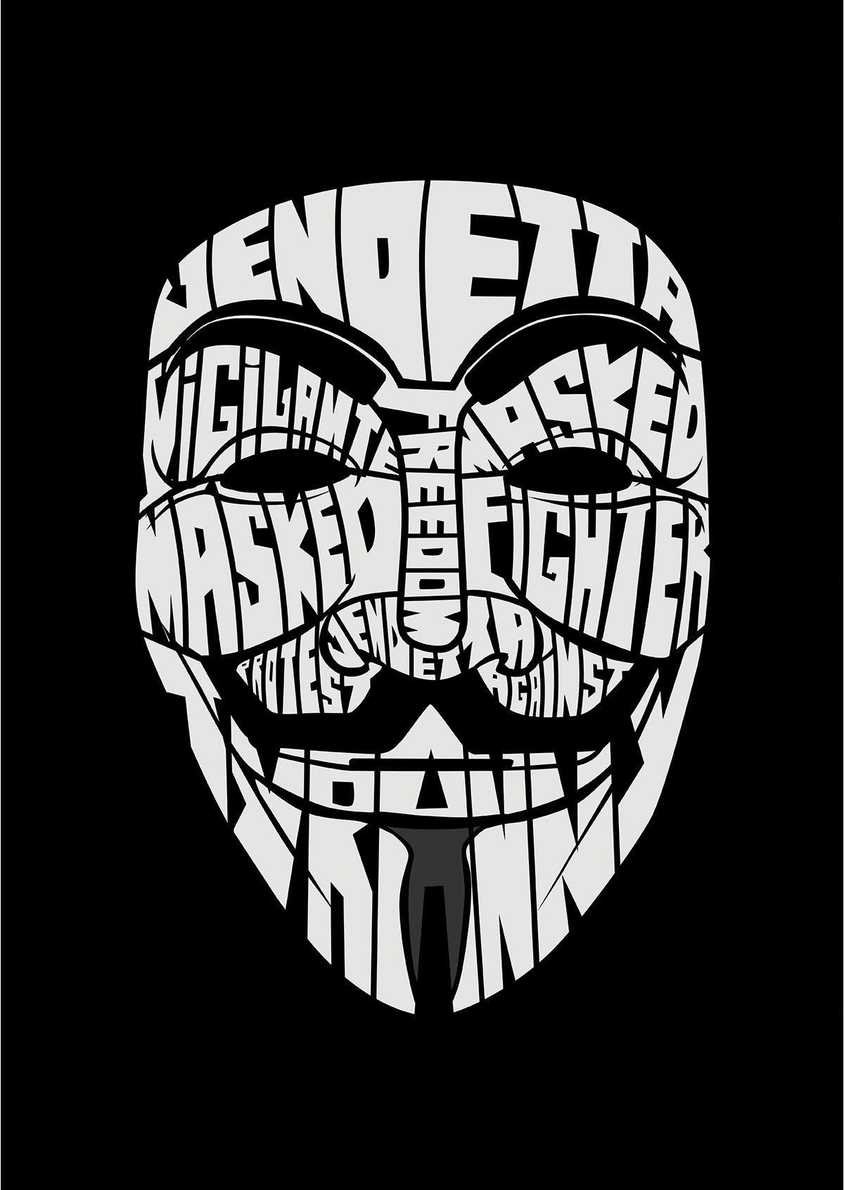 V for Vendetta Calligram