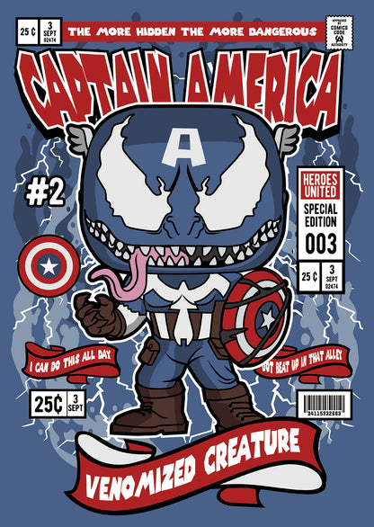 Captain America Venomized Pop Style